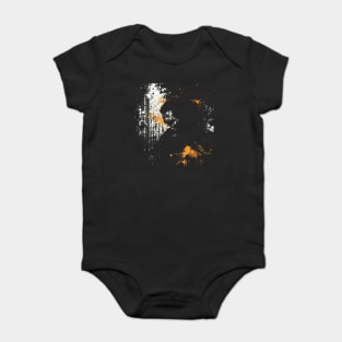 Weary Medieval Warrior Silhouette - Elegant and Hopeless Baby Bodysuit